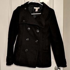 H&M Black Pea Coat